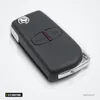Coque de clé pliante 2/3 boutons pour Mitsubishi Lancer, Outlander, Pajero - clé pliante fermée, vue de face