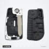Coque de clé pliante 2/3 boutons pour Mitsubishi Lancer, Outlander, Pajero - coque ouverte montrant le mécanisme interne