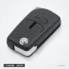 Coque de clé pliante 2/3 boutons pour Mitsubishi Outlander, Pajero, lame MIT11 - vue de face, deux boutons visibles