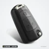 Coque de clé pliante 2/3 boutons pour Opel Antara, Chevrolet Epica, lame HU46 - clé avec lame déployée vue de face