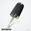 Coque de clé pliante 2/3 boutons pour Opel Antara, Chevrolet Epica, lame HU46 - clé avec lame dépliée vue de trois quarts