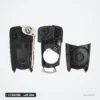 Coque de clé pliante 2/3 boutons pour Opel Antara, Chevrolet Epica, lame HU46 - coque ouverte avec mécanisme interne