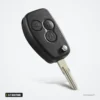 Coque de clé pliante 2/3 boutons pour Renault Clio, Dacia Duster, Logan - vue de profil, lame dépliée