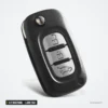 Coque de clé pliante 2/3 boutons pour Renault Clio, Mégane, Kangoo, lame VA2 - lame déployée, trois boutons visibles