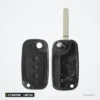 Coque de clé pliante 2/3 boutons pour Renault Clio, Mégane, Kangoo, lame VA2 - coque ouverte, intérieur vide