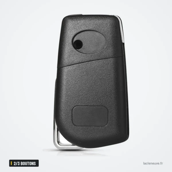 Coque de clé pliante 2/3 boutons pour Toyota Camry, Corolla, Highlander - dos de la coque pliante fermée