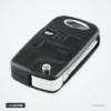 Coque de clé pliante 2/3 boutons pour Toyota Yaris, Corolla, Avensis - vue de face, boutons au centre