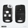 Coque de clé pliante 2/3 boutons pour Toyota Yaris, Corolla, Avensis - coque ouverte, deux faces intérieures côte à côte