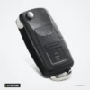 Coque de clé pliante 2/3 boutons pour Volkswagen Golf, Passat, sans lame - clé dépliée vue de dessus, boutons sur le côté
