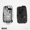 Coque de clé pliante 2/3 boutons pour Volkswagen Golf, Polo, Jetta, Tiguan - coque ouverte, mécanisme et barillet visibles