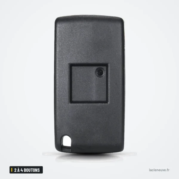 Coque de clé pliante 2 à 4 boutons pour Citroën C3, C4, C5, Peugeot 407 - dos de la coque, sans détail