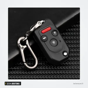 Coque de clé pliante 2 à 4 boutons pour Honda Accord, Civic, CR-V, Pilot - clé accrochée à un porte-clés
