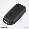 Coque de clé pliante 2 à 4 boutons pour Mercedes-Benz W124, W202, W210, W211 - vue de face droite, lame rentrée