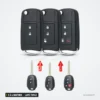 Coque de clé pliante 2 à 4 boutons pour Toyota Corolla, Yaris, RAV4, lame TOY43 - comparaison avant et après transformation