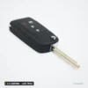 Coque de clé pliante 2 à 4 boutons pour Toyota Corolla, Yaris, RAV4, lame TOY43 - vue de profil, lame déployée