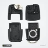 Coque de clé pliante 2 à 4 boutons pour Volkswagen Golf, Bora, Passat, Polo - coque démontée en quatre éléments