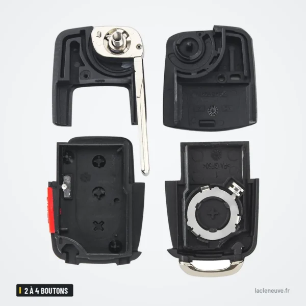Coque de clé pliante 2 à 4 boutons pour Volkswagen Golf, Passat, Polo - pièces détachées, coque et lame séparées