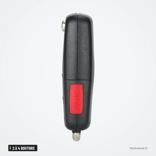Coque de clé pliante 2 à 4 boutons pour Volkswagen Golf, Passat, Polo - vue de côté, tranche de la coque