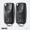 Coque de clé pliante 2 à 4 boutons pour Volkswagen Golf, Passat, Polo, Bora - deux coques pliantes côte à côte, lame sortie