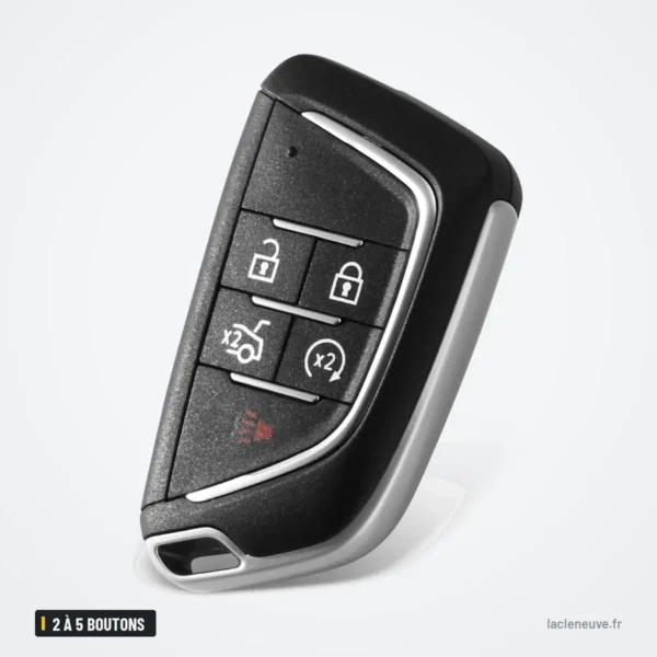 Coque de clé pliante 2 à 5 boutons pour Chevrolet Aveo, Spark, Epica, Sail - clé lisse type télécommande, quatre boutons