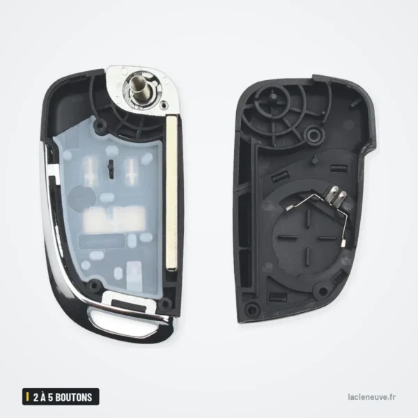Coque de clé pliante 2 à 5 boutons pour Chevrolet Camaro, Opel Insignia, Astra - coque ouverte, intérieur vide