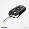 Coque de clé pliante 2 à 5 boutons pour Chevrolet Cruze, Opel Insignia - lame sortie, boutons sur le dessus