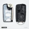 Coque de clé pliante 2 à 5 boutons pour Chevrolet Cruze, Opel Insignia - coque ouverte, mécanisme et compartiment pile