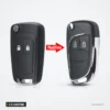 Coque de clé pliante 2 à 5 boutons pour Chevrolet Lova, Aveo, Opel Insignia - transformation en coque chromée, deux boutons