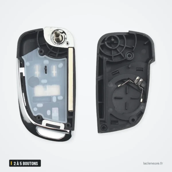 Coque de clé pliante 2 à 5 boutons pour Chevrolet Lova, Aveo, Opel Insignia - coque ouverte, mécanisme interne visible