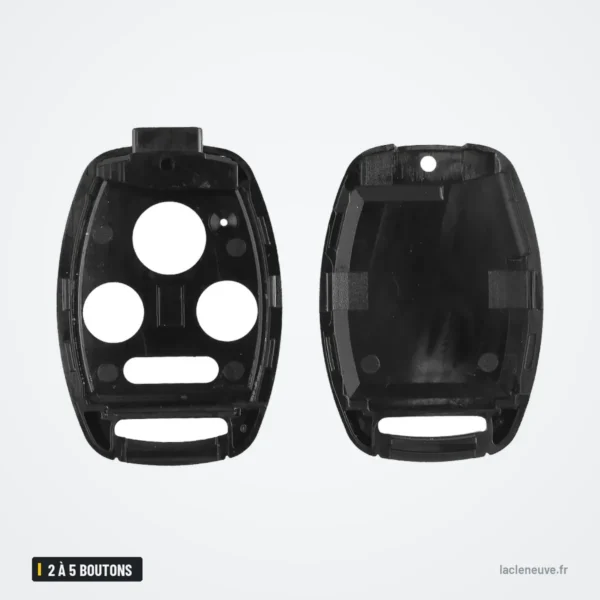 Coque de clé pliante 2 à 5 boutons pour Honda Accord, Civic, CR-V, Pilot - coque démontée en deux parties