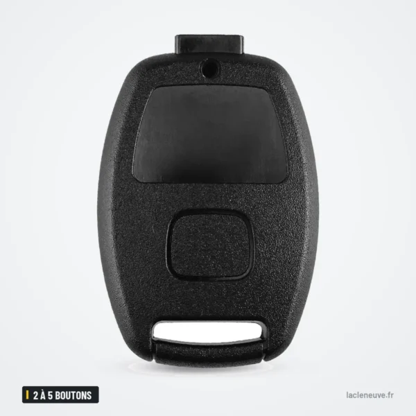 Coque de clé pliante 2 à 5 boutons pour Honda Accord, Civic, CR-V, Pilot - coque à un seul bouton rond, vue de face