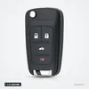 Coque de clé pliante 2 à 5 boutons pour Opel Astra, Insignia, Corsa, Mokka - vue de trois quarts, boutons sur le côté