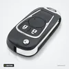 Coque de clé pliante 2 boutons pour Chevrolet Aveo, Spark, Epica, Sail - vue de face, quatre boutons visibles