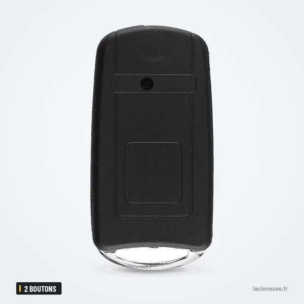 Coque de clé pliante 2 boutons pour Chrysler 300C, Jeep Wrangler, Compass - dos lisse de la coque, sans bouton