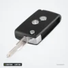 Coque de clé pliante 2 boutons pour Citroën C3, Peugeot 207, 307, lame VA2 - clé avec lame déployée