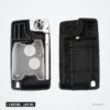 Coque de clé pliante 2 boutons pour Citroën C3, Peugeot 207, 307, lame VA2 - intérieur de la coque vide, deux moitiés