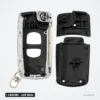 Coque de clé pliante 2 boutons pour Mazda 2, 3, 6, lame MAZ24 - coque démontée en trois parties