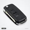 Coque de clé pliante 2 boutons pour Mitsubishi Pajero Sport, Outlander, ASX - coque fermée, vue de face