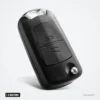 Coque de clé pliante 2 boutons pour Opel Astra, Zafira, Vectra, Omega - vue de profil, lame rentrée