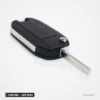 Coque de clé pliante 2 boutons pour Opel Corsa, Combo, Tigra, lame HU100 - coque pliée vue de profil, lame visible