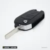 Coque de clé pliante 2 boutons pour Opel Corsa, Combo, Tigra, lame HU100 - coque pliée vue arrière, lame visible