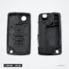 Coque de clé pliante 2 boutons pour Peugeot 206, 307, Citroën Saxo, lame VA2 - coque ouverte, mécanisme et ressort visibles