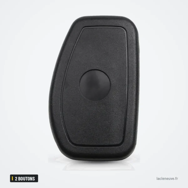 Coque de clé pliante 2 boutons pour Renault Clio, Mégane, Scenic, Kangoo - dos de la coque, un bouton rond au centre