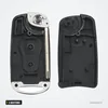 Coque de clé pliante 2 boutons pour Ssangyong Actyon, Kyron - coque ouverte en deux parties, mécanisme visible