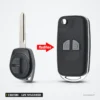 Coque de clé pliante 2 boutons pour Suzuki Swift, SX4, lame TOY43/HU133R - comparaison avant et après modification