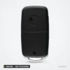 Coque de clé pliante 2 boutons pour Suzuki Swift, SX4, lame TOY43/HU133R - coque fermée, lame rentrée, profil