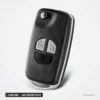 Coque de clé pliante 2 boutons pour Suzuki Swift, Vitara, lame HU133R/TOY43 - coque pliante repliée, vue de face en angle