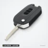 Coque de clé pliante 2 ou 3 boutons pour Chevrolet Captiva, lame vierge - vue de profil, lame dépliée
