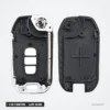 Coque de clé pliante 2 ou 3 boutons pour Chevrolet Captiva, lame vierge - coque ouverte, mécanisme et contacts visibles
