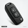 Coque de clé pliante 2 ou 3 boutons pour Dacia Sandero, Logan, Duster - vue de profil, lame repliée